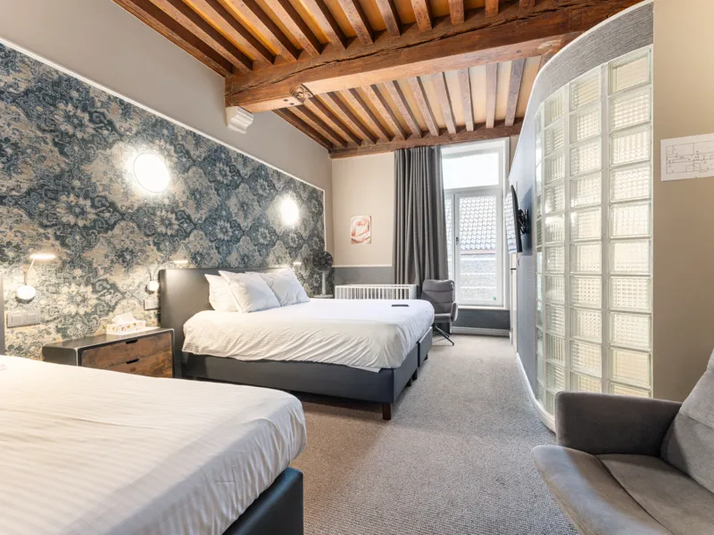 Room at boutique hotel Karel de Stoute near the Markt in Bruges
