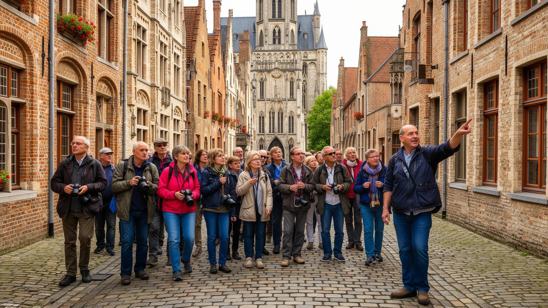 Paardenkoets door de historische binnenstad van Brugge